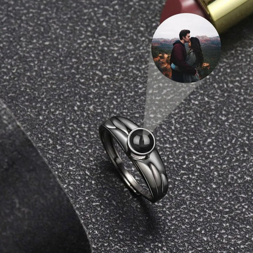 Picture Ring Set — Wings of Memory Photo – Hidden Forever