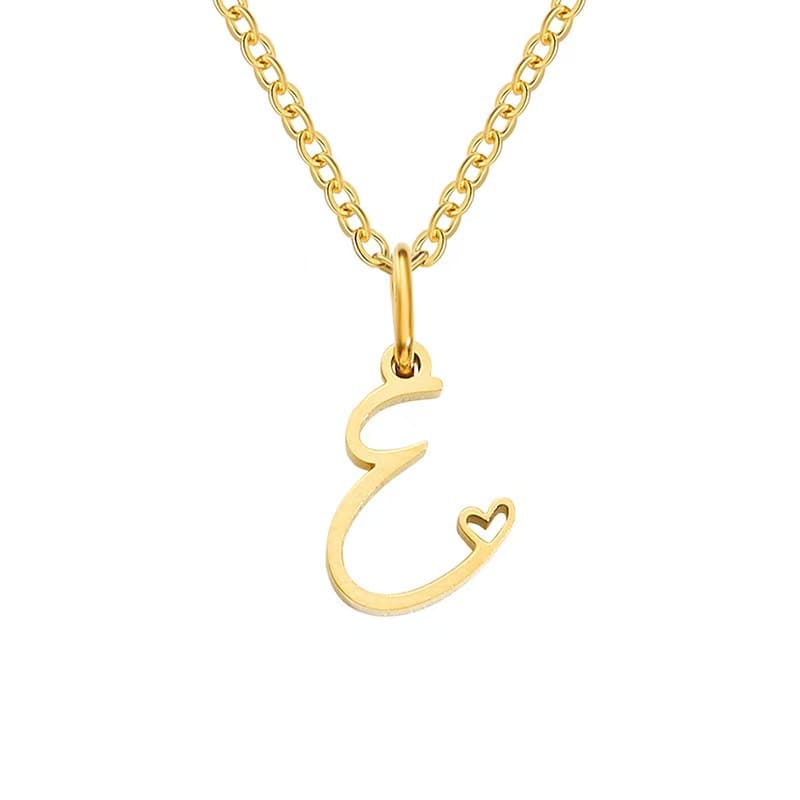 Customise Initial Letter Pendant Heart Necklace - Hidden Forever