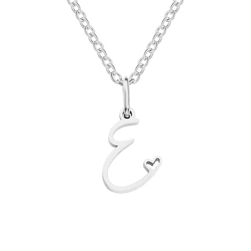 Customise Initial Letter Pendant Heart Necklace - Hidden Forever