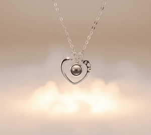 Customised Double Love Projection Necklace - Hidden Forever