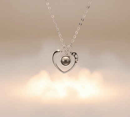 Customised Double Love Projection Necklace - Hidden Forever