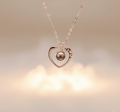 Customised Double Love Projection Necklace - Hidden Forever