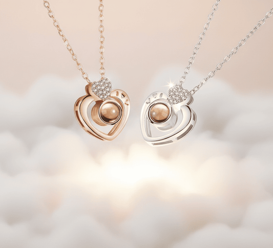 Customised Double Love Projection Necklace - Hidden Forever