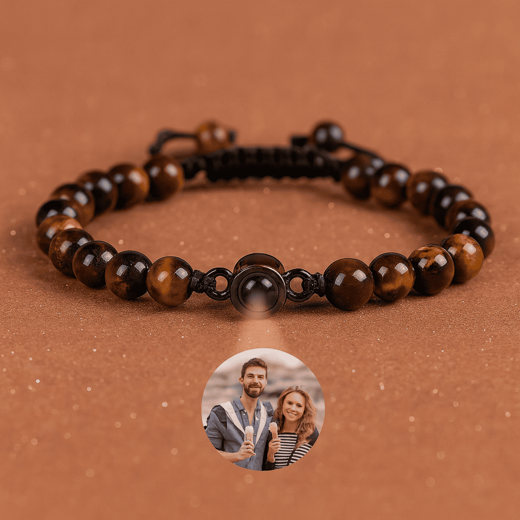 Customised Frosted Stone Projection Bracelet - Hidden Forever