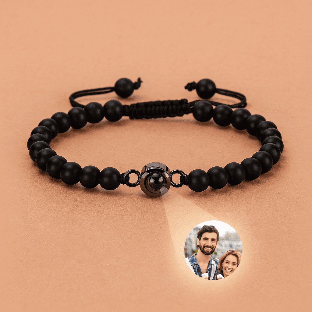 Customised Frosted Stone Projection Bracelet - Hidden Forever