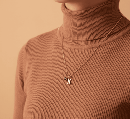 Dangling Initials and Birthstone Necklace - Hidden Forever