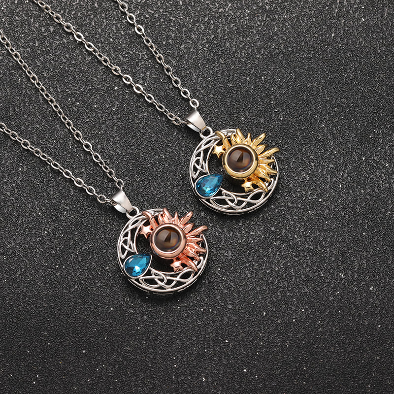 Sun & Moon Photo Locket Necklace — Personalized – Hidden Forever