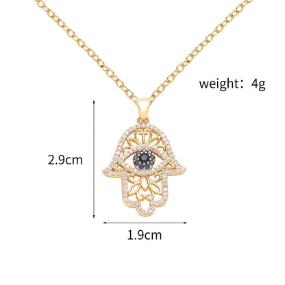 Divine Protection Hamsa Projection Necklace - Hidden Forever