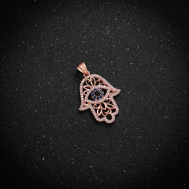 Divine Protection Hamsa Projection Necklace - Hidden Forever
