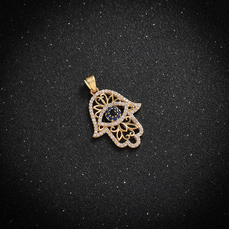 Divine Protection Hamsa Projection Necklace - Hidden Forever