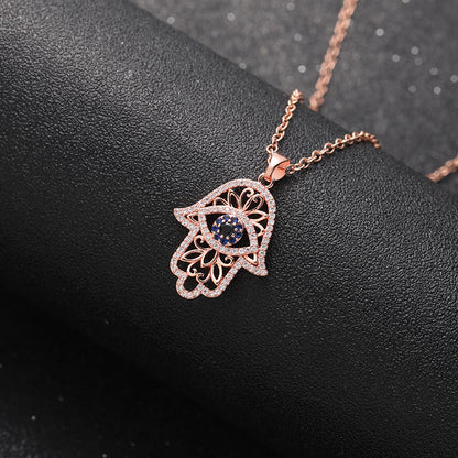 Divine Protection Hamsa Projection Necklace - Hidden Forever