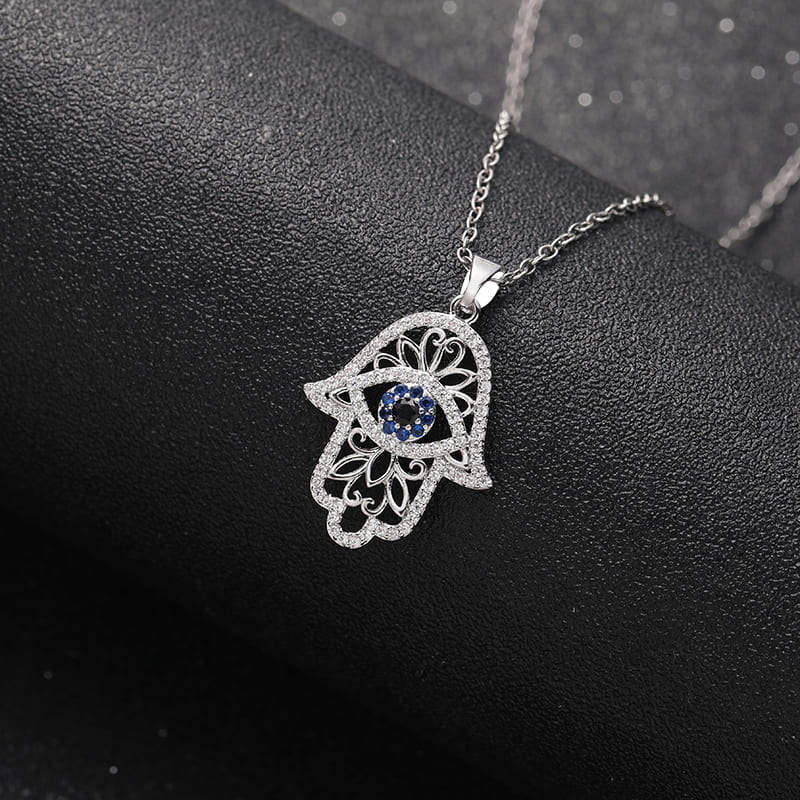 Divine Protection Hamsa Projection Necklace - Hidden Forever