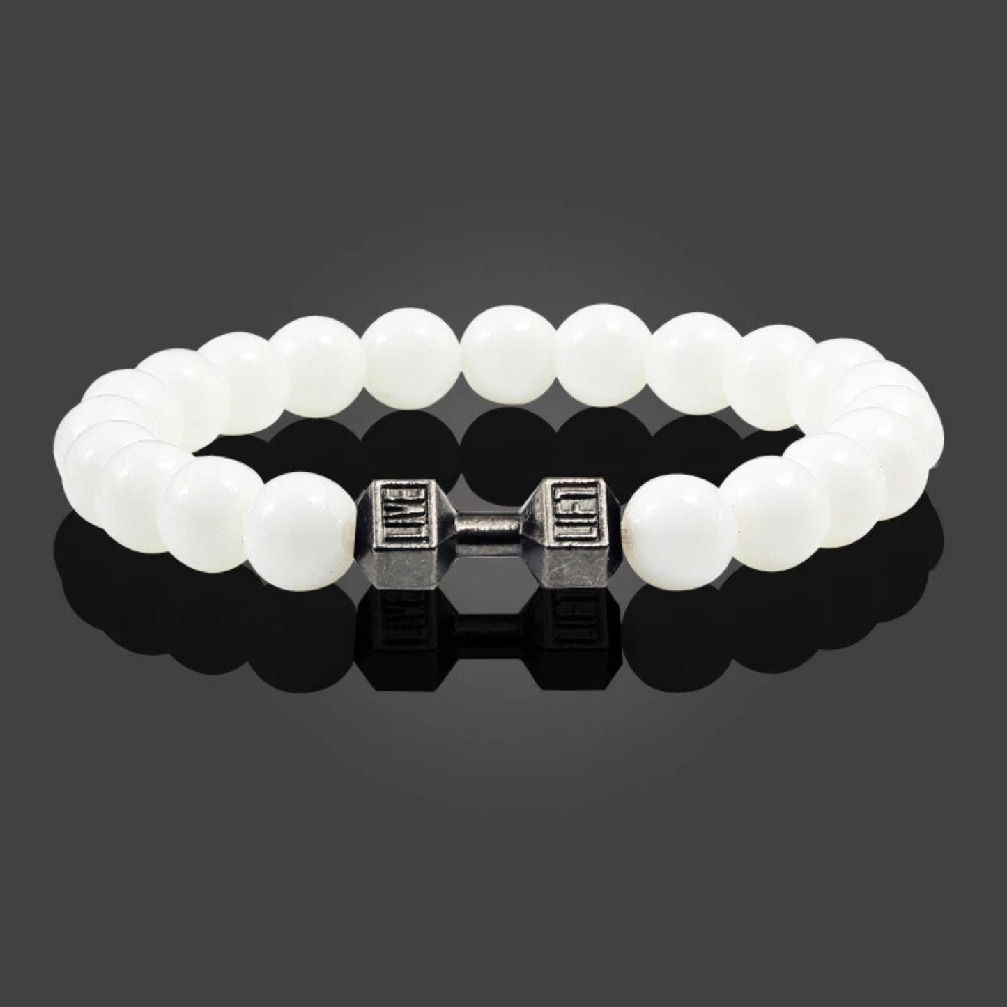 Dumbbell Charm Bead Bracelet - Hidden Forever