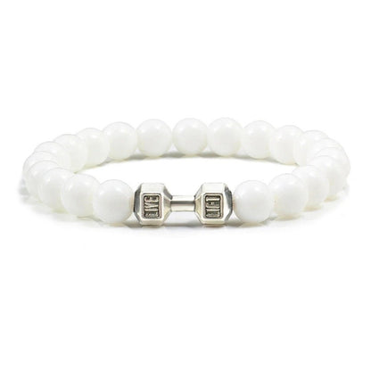 Dumbbell Charm Bead Bracelet - Hidden Forever