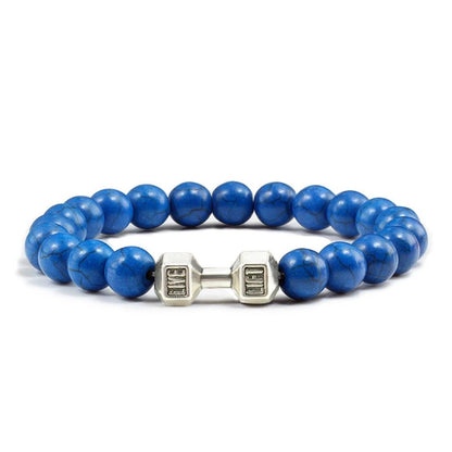 Dumbbell Charm Bead Bracelet - Hidden Forever