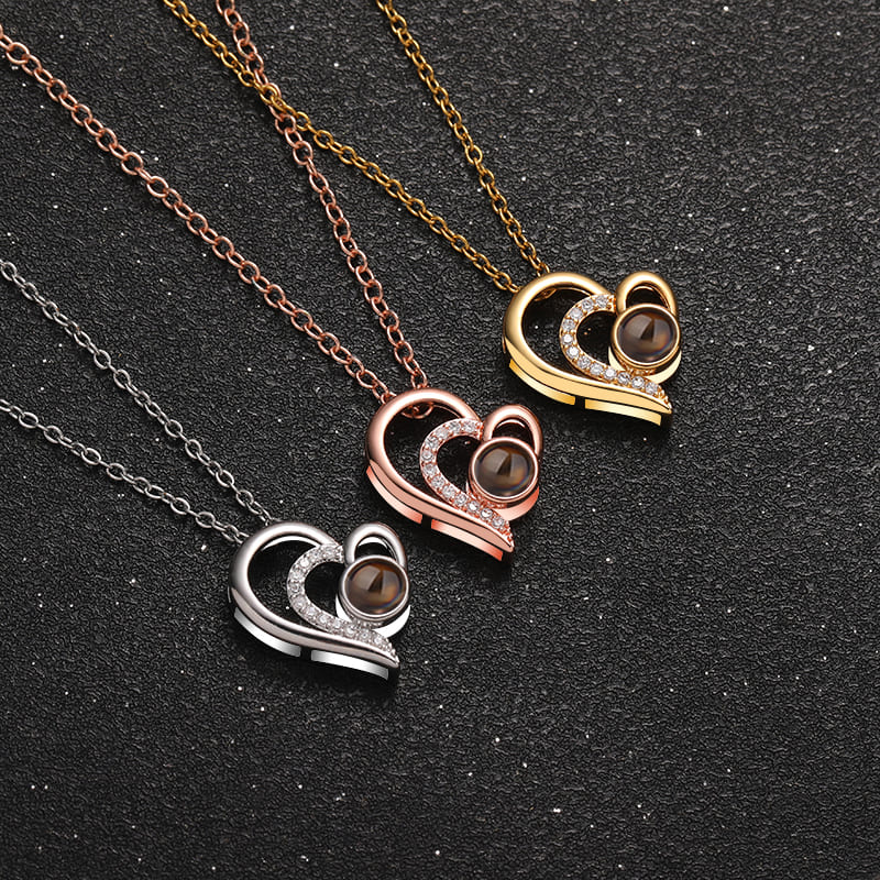Embrace Heart Memory Projection Necklace - Hidden Forever