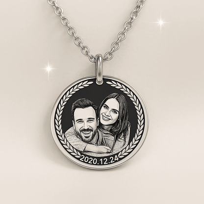 Engraved Necklace & Keyring - Add Your Photo - Hidden Forever