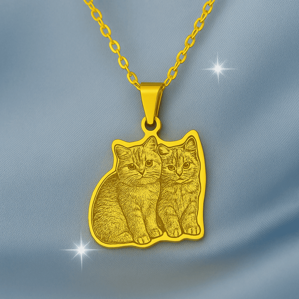 Engraved Necklace & Keyring - Add Your Photo - Hidden Forever