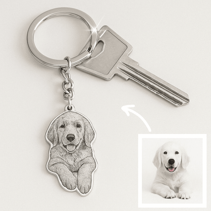 Engraved Necklace & Keyring - Add Your Photo - Hidden Forever