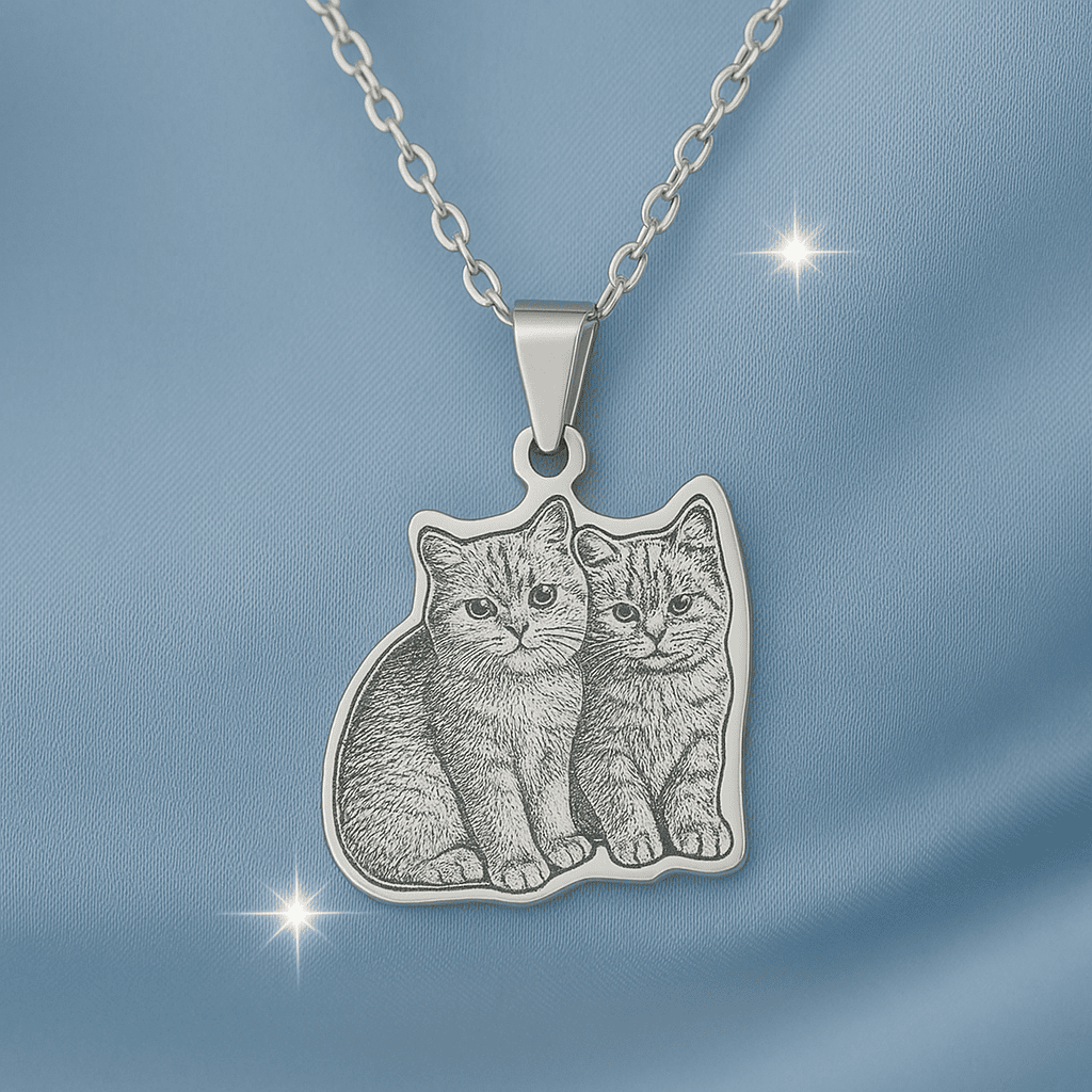 Engraved Necklace & Keyring - Add Your Photo - Hidden Forever
