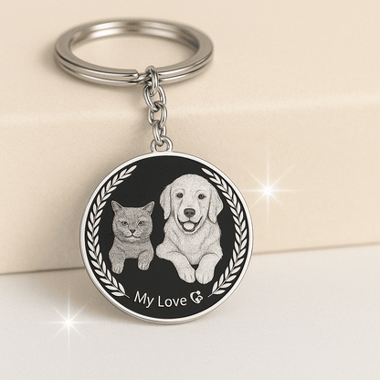 Engraved Necklace & Keyring - Add Your Photo - Hidden Forever