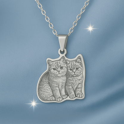 Engraved Necklace & Keyring - Add Your Photo - Hidden Forever