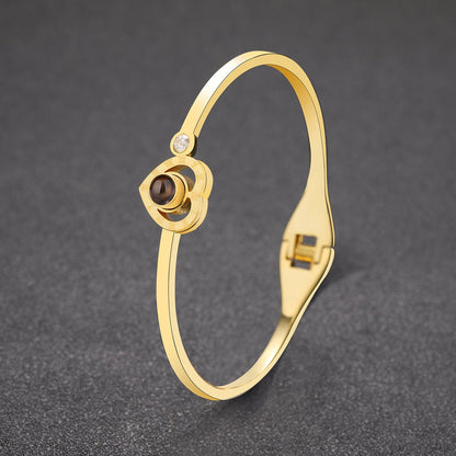 Eternal Gaze Hidden Photo Bangle - Hidden Forever