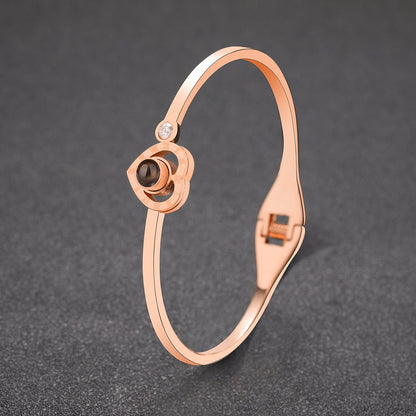 Eternal Gaze Hidden Photo Bangle - Hidden Forever