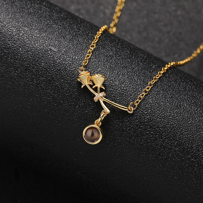 Eternal Rose Projection Necklace - Hidden Forever