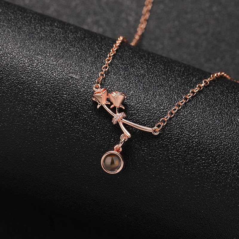 Eternal Rose Projection Necklace - Hidden Forever