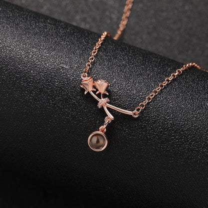 Eternal Rose Projection Necklace - Hidden Forever