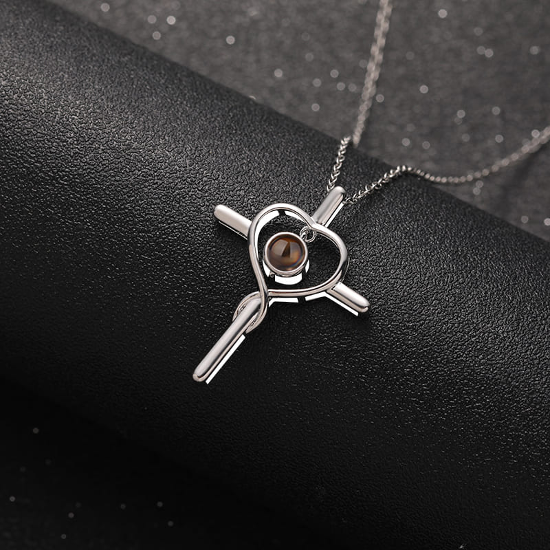 Faith & Love Cross Projection Necklace - Hidden Forever
