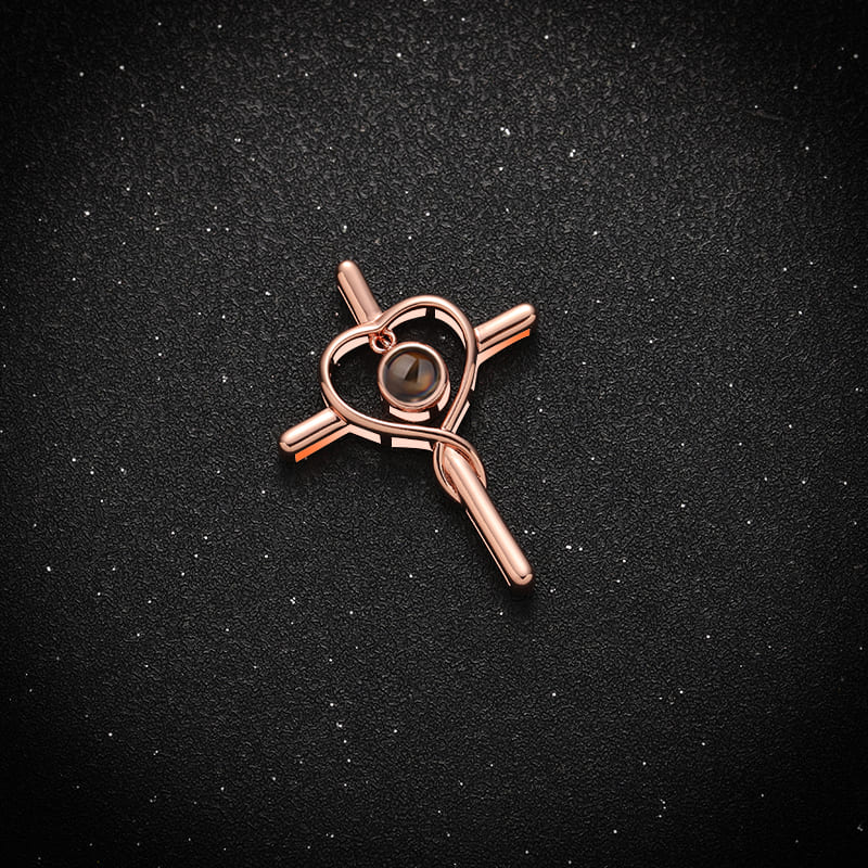 Faith & Love Cross Projection Necklace - Hidden Forever