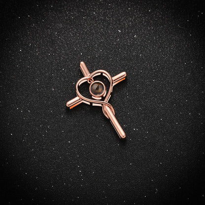 Faith & Love Cross Projection Necklace - Hidden Forever