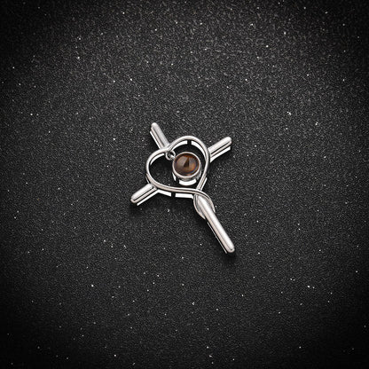 Faith & Love Cross Projection Necklace - Hidden Forever