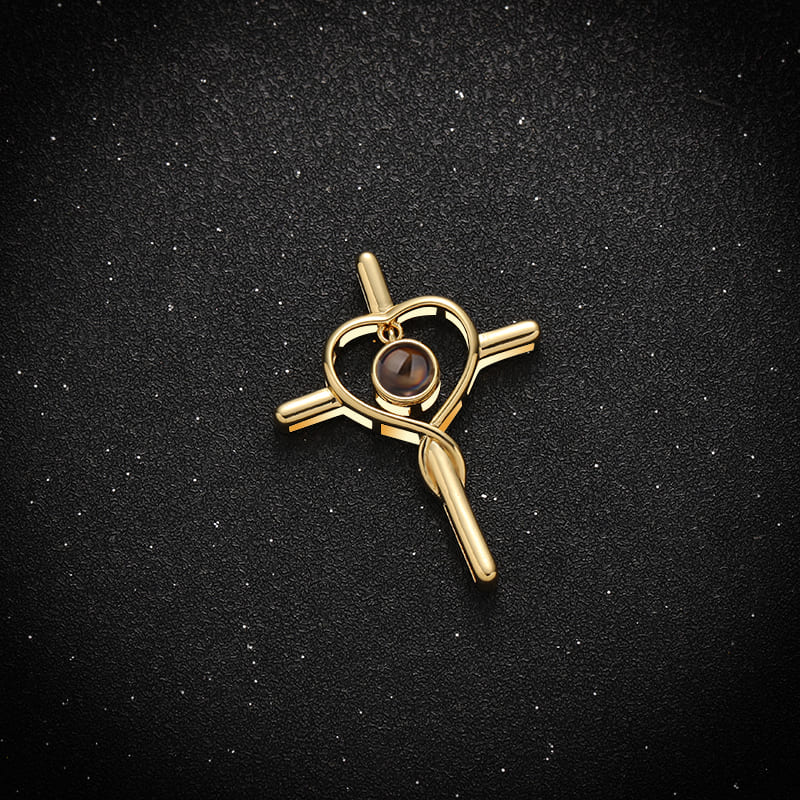 Faith & Love Cross Projection Necklace - Hidden Forever