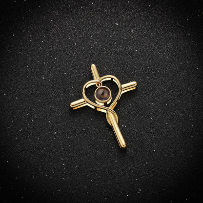 Faith & Love Cross Projection Necklace - Hidden Forever