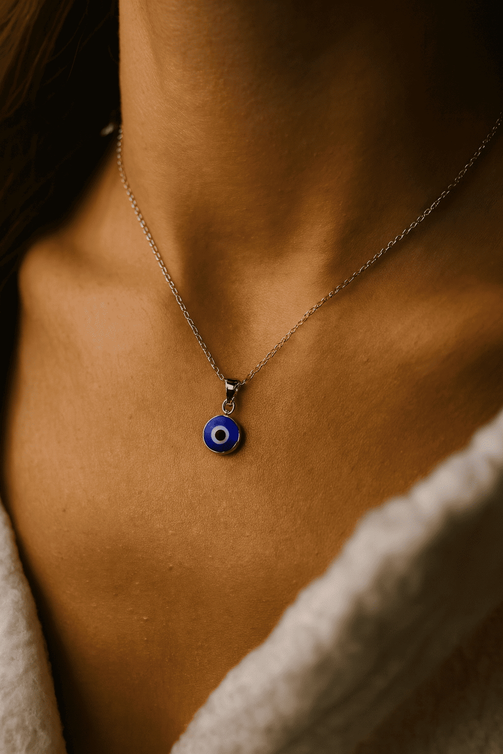 Fashion Blue Turkish Evil Eye Necklace - Hidden Forever