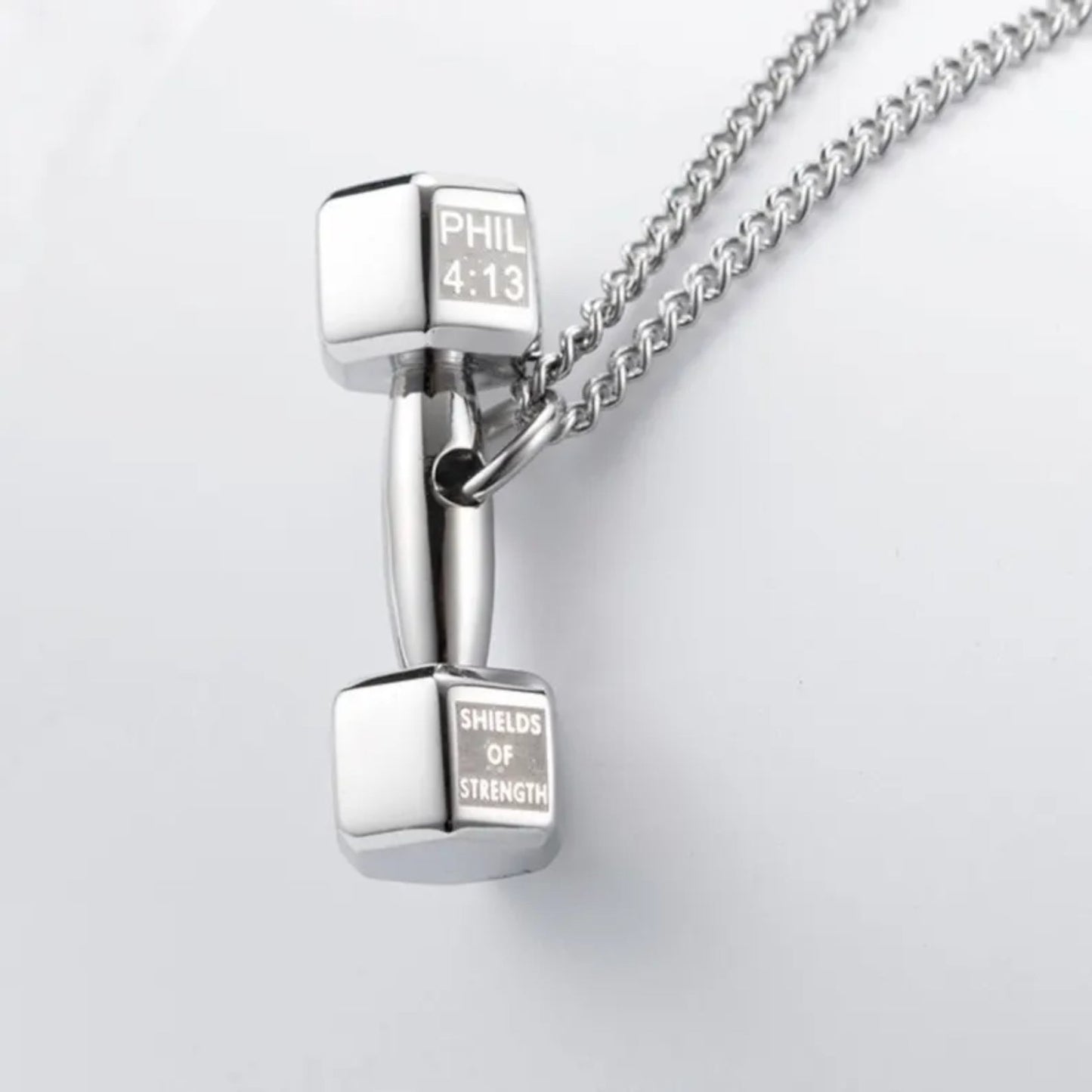 FitCharm Dumbbell Pendant Necklace - Hidden Forever