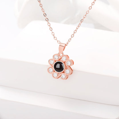 Floral Radiance Hidden Photo Necklace - Hidden Forever