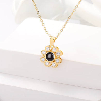 Floral Radiance Hidden Photo Necklace - Hidden Forever