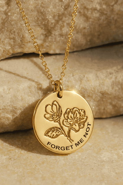 Forget - Me - Not Flower Necklace - Hidden Forever