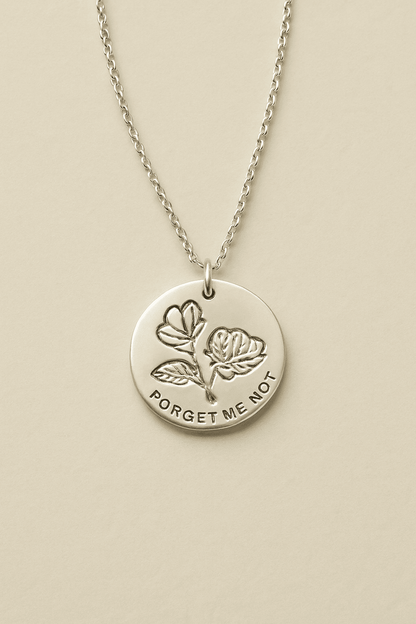 Forget - Me - Not Flower Necklace - Hidden Forever