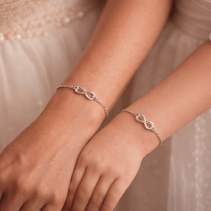 Godmother & Goddaughter Eternal Bond Knot Bracelets - Hidden Forever