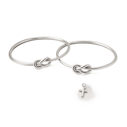 Godmother & Goddaughter Eternal Bond Knot Bracelets - Hidden Forever