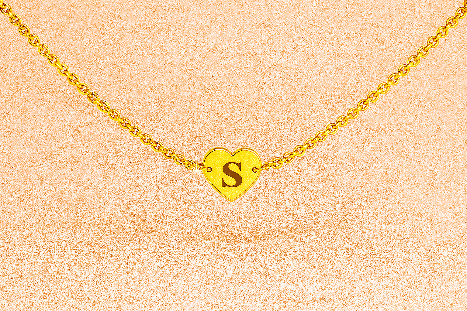 Gold Heart Customise Initial Bracelet - Hidden Forever