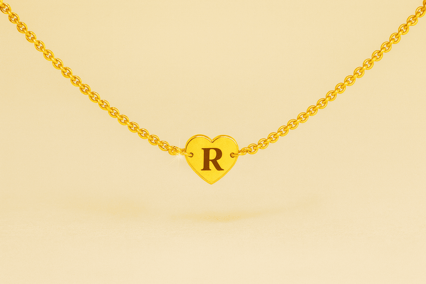 Gold Heart Customise Initial Bracelet - Hidden Forever