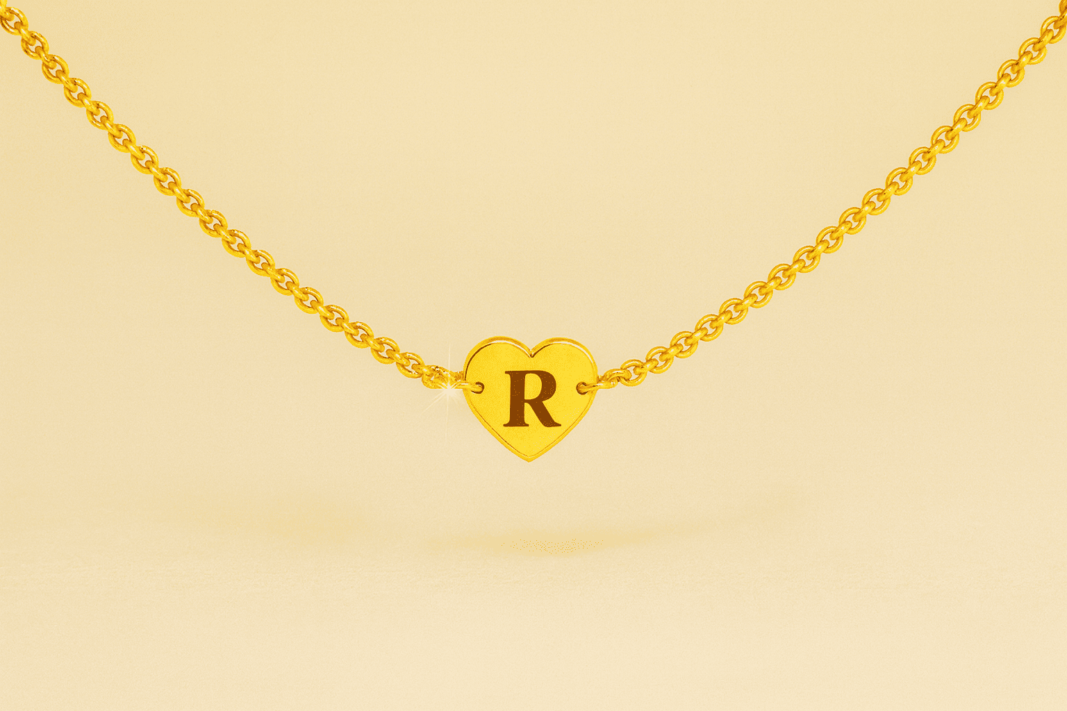Gold Heart Customise Initial Bracelet - Hidden Forever