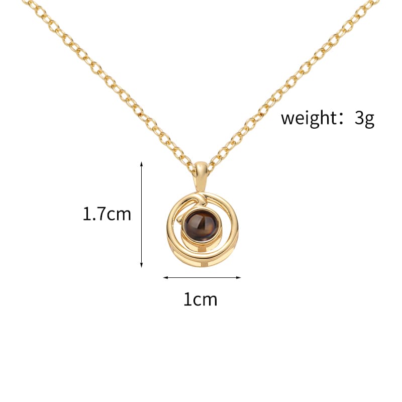 Golden Orbit Projection Necklace - Hidden Forever