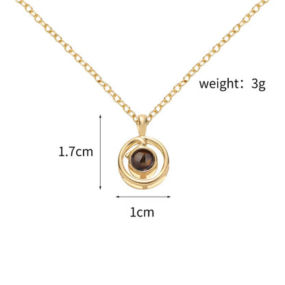 Golden Orbit Projection Necklace - Hidden Forever